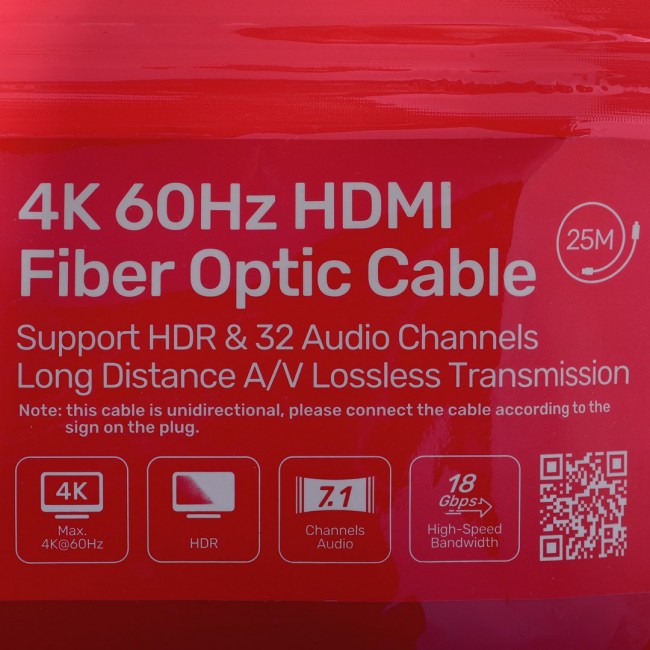 UNITEK HDMI CABLE 2.0 AOC 4K 60HZ 25M