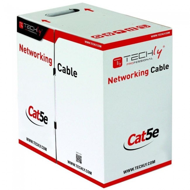Techly ITP8-FLU-0305 networking cable Grey 305 m Cat5e U/UTP (UTP)