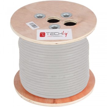 Techly ITP-C6A-FLS305 networking cable Grey 305 m Cat6a S/FTP (S-STP)