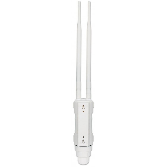 Intellinet High-Power Wireless AC600 Outdoor Access Point / Repeater, 433 Mbps Wireless AC (5 GHz) + 150 Mbps Wireless N (2.4 GHz), IP65, 28 dBm, Wireless Client Isolation, Passive PoE, Wall- and Pole-mount (Euro 2-pin plug)