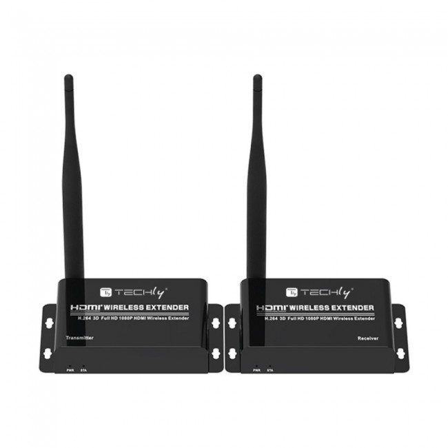 Techly IDATA HDMI-WL55 AV extender AV transmitter & receiver Black
