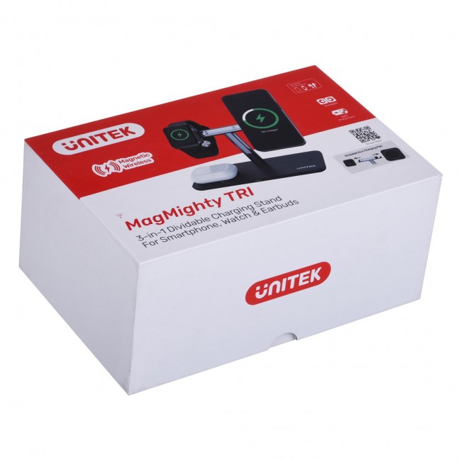 UNITEK MAGNETIC CHARGER 3IN1,IPHONE,15W,P1212A