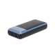 Powerbank RIVACASE for laptop, tablet, smartphone 20.000 mAh USB-C 45W (2x we/wy USB-C PD 45W, 2x USB-A QC 3.0 22W, LCD, black)