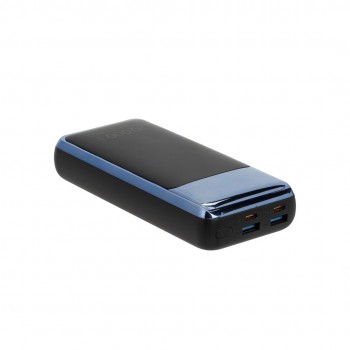 Powerbank RIVACASE for laptop, tablet, smartphone 20.000 mAh USB-C 45W (2x we/wy USB-C PD 45W, 2x USB-A QC 3.0 22W, LCD, black)
