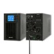 Qoltec 53042 Uninterruptible Power Supply | On-line | Pure Sine Wave | 1kVA | 800W | LCD