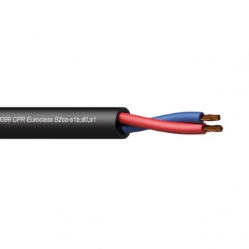 PROCAB CLS225-B2CA/3 Loudspeaker cable - 2 x 2.5 mm2 - 13 AWG - EN50399 CPR Euroclass B2ca-s1b,d0,a1 100 m wooden reel
