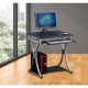 Techly Compact Desk for PC with Removable Tray, Black Graphite ICA-TB 328BK