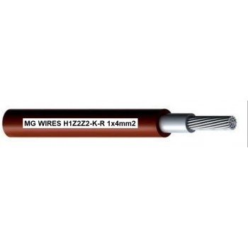 Photovoltaic cable // MG Wires // 1x4mm2, 0.6/1kV red H1Z2Z2-K-R-4mm2 RD, 500m spool