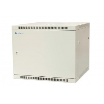 EMITERNET Single wall-mounted cabinet 19'' 9U, full sheet metal door, 600 600 500mm width/depth/height. EM/AP6609-B