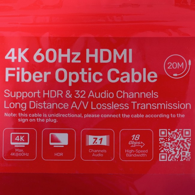 UNITEK HDMI CABLE 2.0 4K 60HZ AOC-20M