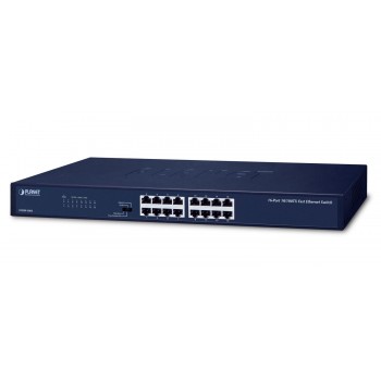 PLANET FNSW-1601 switch di rete No gestito Fast Ethernet (10/100) Nero 1U Unmanaged Fast Ethernet (10/100) Blue