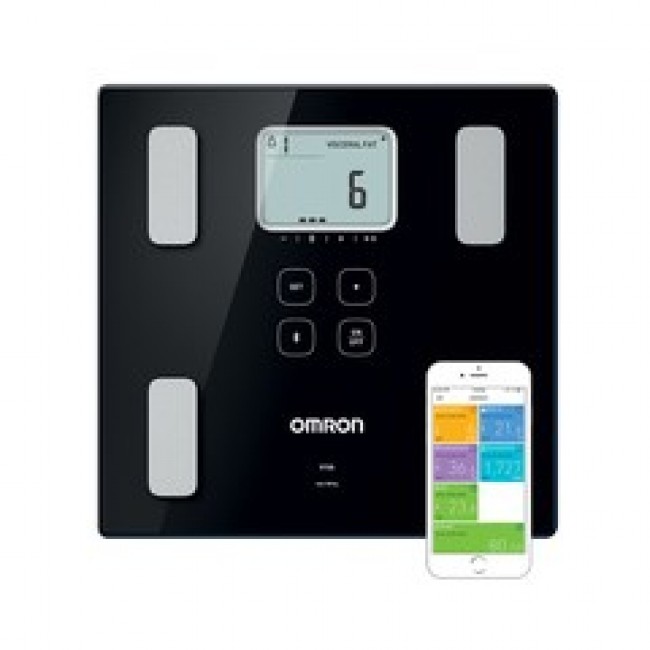 Omron VIVA Square Black Electronic personal scale