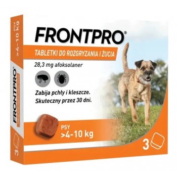 FRONTPRO Flea and tick tablets for dog ( 4-10 kg) - 3x 28,3mg