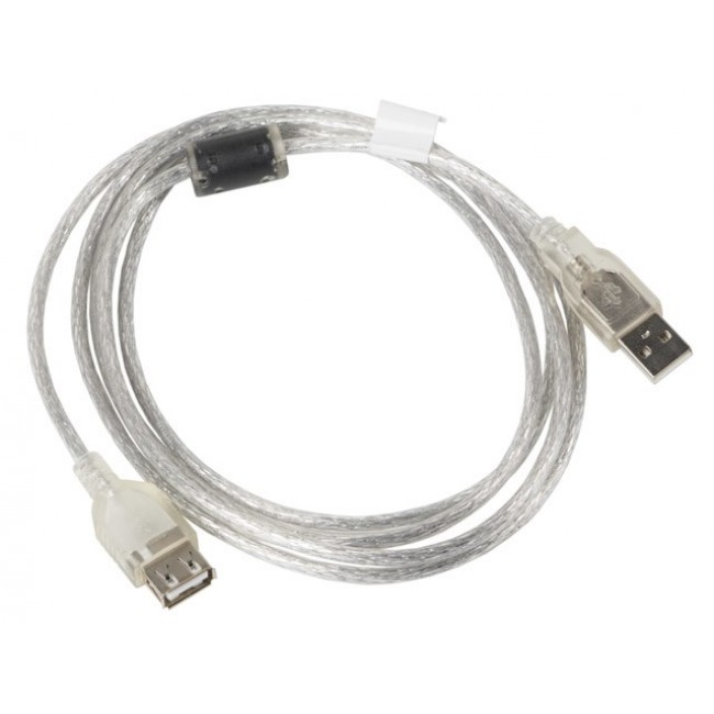 Lanberg CA-USBE-12CC-0018-TR USB cable 1.8 m USB 2.0 USB A Transparent