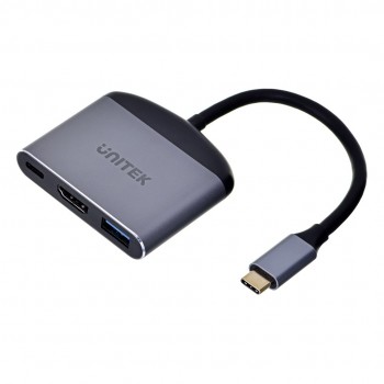 UNITEK ADAPTER USB-C - HDMI 2.1, USB-A, USB-C PD