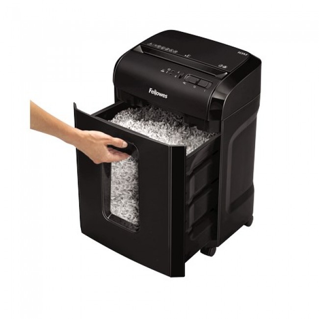 Fellowes Powershred 10M paper shredder Micro-cut shredding Black