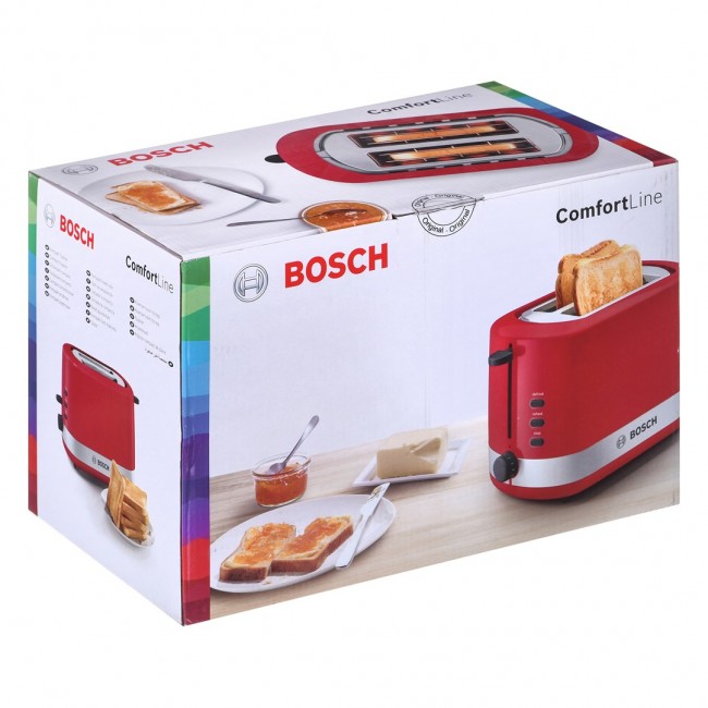 Bosch TAT6A514 toaster 2 slice(s) 800 W Red