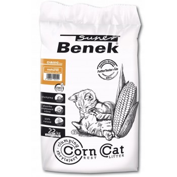 SUPER BENEK Corn Classic Corn cat litter Natural, Clumping 35 l