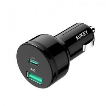 AUKEY CC-Y7 mobile device charger Universal Black Cigar lighter Indoor
