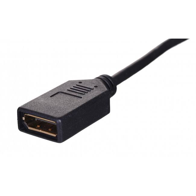 Lanberg AD-0003-BK DisplayPort cable 0.12 m Mini DisplayPort Black