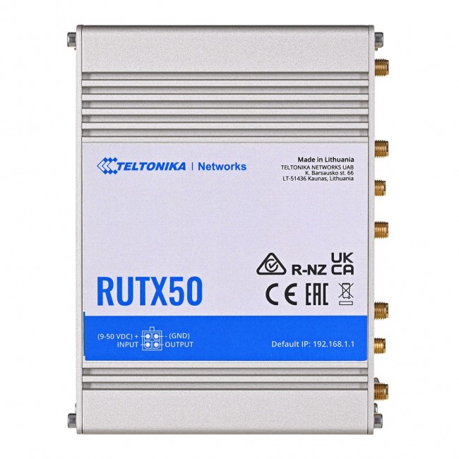 Teltonika RUTX50 | Profesjonalny przemys owy router | 5G, Wi-Fi 5, Dual SIM, 5x RJ45 1000Mb/s