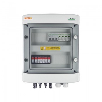 DC+AC connection switchboard with surge arrester 1000V type 2, 2x PV string, 2x MPPT // limit. AC type 2, 25A 3-F