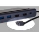 UNITEK HUB USB-C D1022B USB-A x3, USB-C PD, HDMI x2, VGA, Ethernet RJ45, SD, Micro SD, 3.5mm Audio