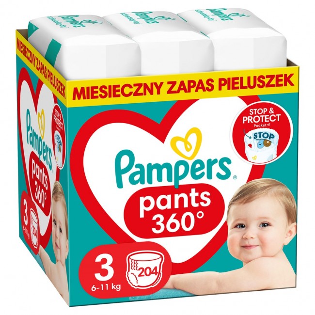 Pampers Pants Boy/Girl 3 204 pc(s)