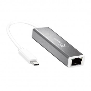 j5create USB-C to Gigabit Ethernet Adapter silver JCE133G-N