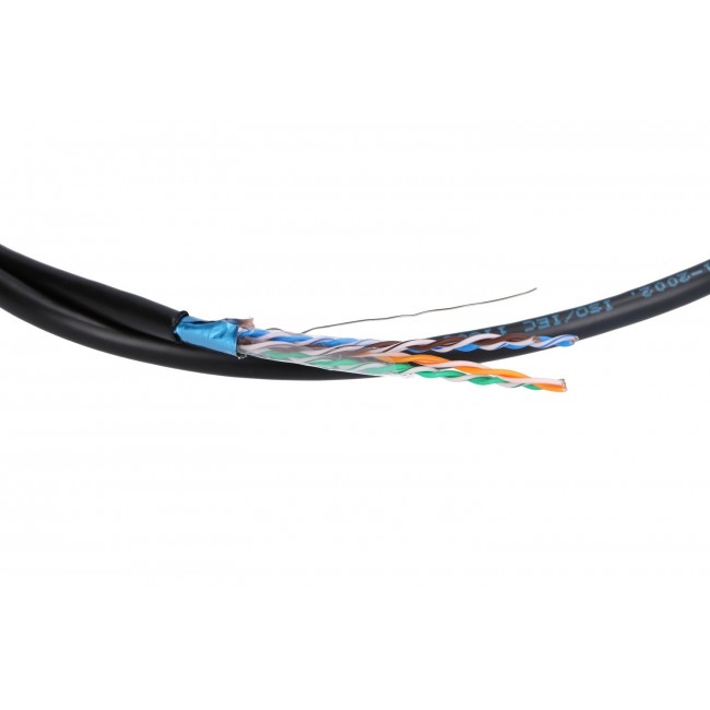 Extralink CAT5E FTP (F/UTP) V2 OUTDOOR TWISTED PAIR 305M - Kabel - Netzwerk networking cable Black F/UTP (FTP)