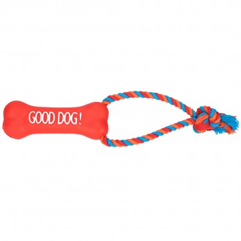 DINGO Rope with blue bone - dog toy - 13 cm