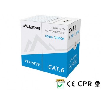 LANBERG CABLE FTP CAT.6 305M WIRE CU GRAY
