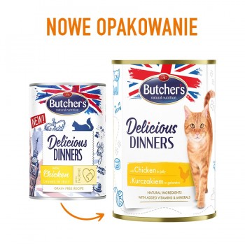 BUTCHER'S Delicious Dinners Chicken Jellied Pieces - wet cat food - 400g