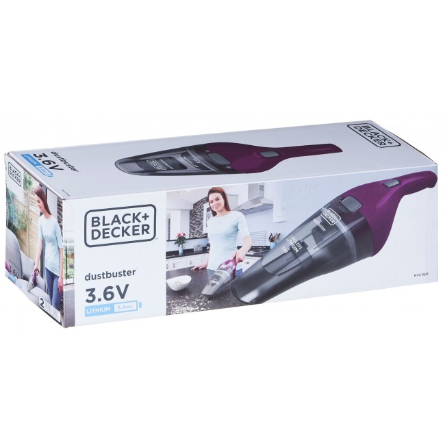 Black & Decker NVC115W handheld vacuum Grey, Purple Bagless