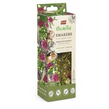 VITA HERBAL Smakers broccoli and rose - treat for rodents and rabbit - 2 pcs