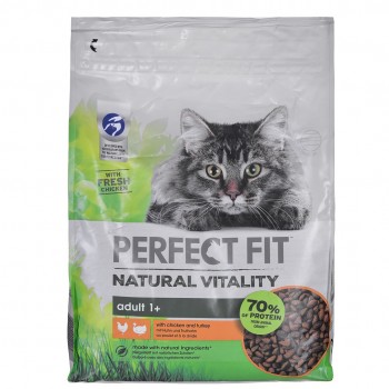 PERFECT FIT Adult Natural Vitality Chicken with turkey - dry cat food - 2.4 kg