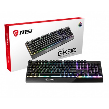 MSI Vigor GK30 Gaming Keyboard, US Layout, Wired, Black MSI | Vigor GK30 | Gaming keyboard | RGB LED light | US | Wired | Black