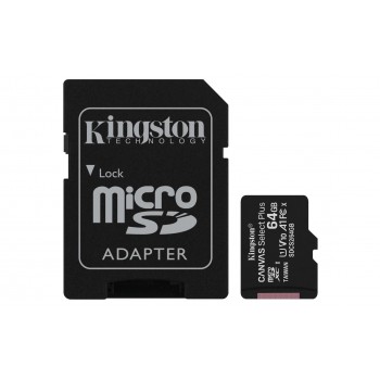 Kingston Technology 64GB micSDXC Canvas Select Plus 100R A1 C10 Three Pack + Single ADP