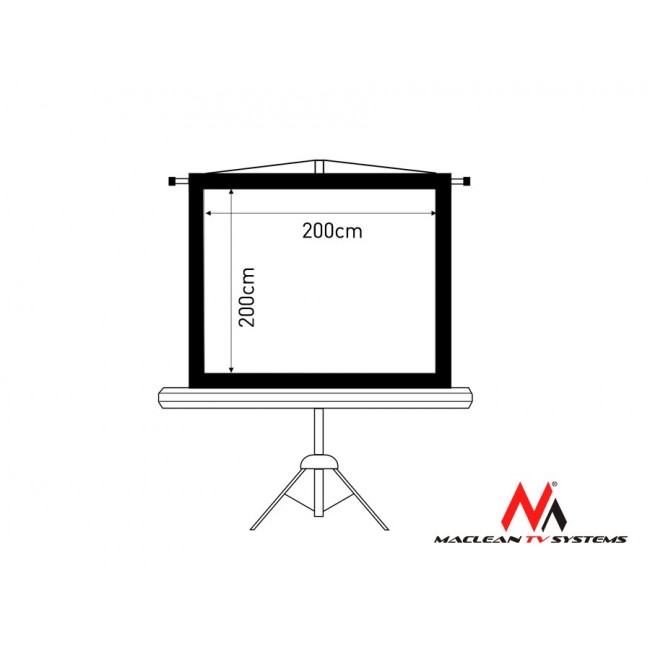 Projection Screen With 200x200 Tripods Maclean MC-680