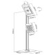 Maclean MC-867B Anti Theft Tablet Stand Kiosk Floor Mount Lock System iPad Pro (Gen 3) 12.9