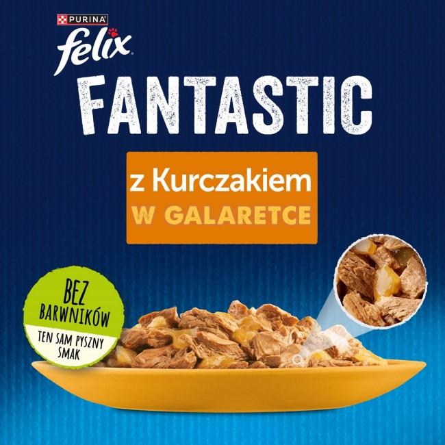 FELIX Fantastic with chicken in jelly - wet cat food - 85g