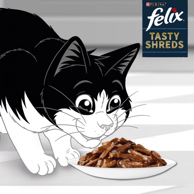 FELIX Tasty Shreds with beef and chicken - 4x 80g