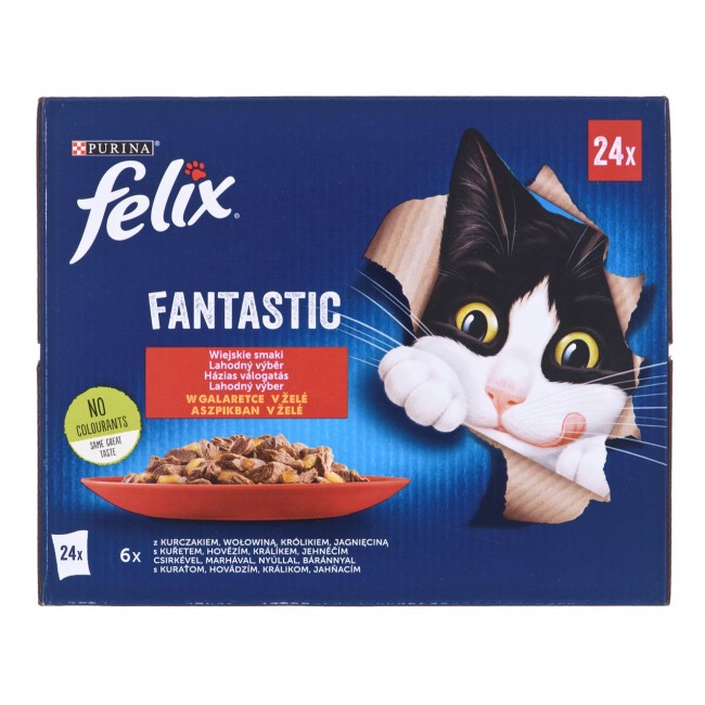 Felix Fantastic country flavors in jelly - Wet food for cats - 24x 85g