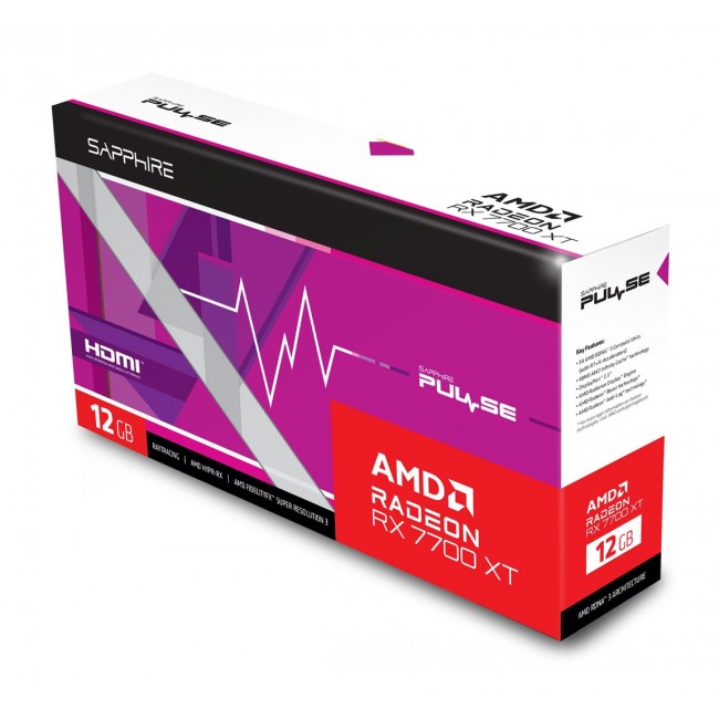 SAPPHIRE Radeon RX 7700 XT PULSE GAMING OC 12GB GDDR6 DUAL graphics card