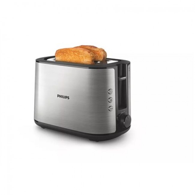 Philips Viva Collection HD2650/90 toaster 2 slice(s) 950 W Black, Stainless steel