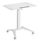 Maclean MC-453 W Mobile Laptop Desk with Pneumatic Height Adjustment, Laptop Table with Wheels, 80 x 52 cm, Max. 8 kg, Height Adjustable Max. 109 cm (White)