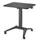 Maclean MC-453 B Mobile Laptop Desk with Pneumatic Height Adjustment, Laptop Table with Wheels, 80 x 52 cm, Max. 8 kg, Height Adjustable Max. 109 cm (Black)