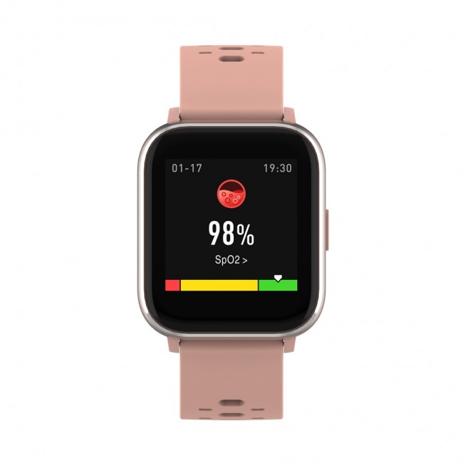 Denver SW-165 Bluetooth smartwatch with body temperature measurement pink