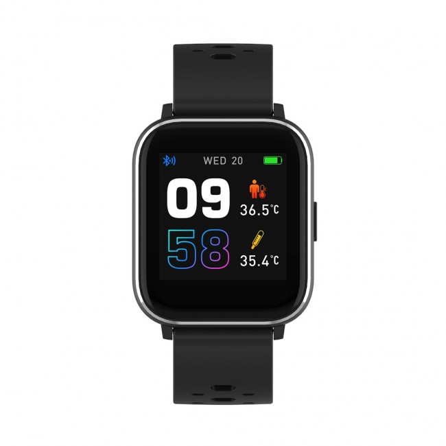 Denver SW-165 Bluetooth smartwatch with body temperature measurement black