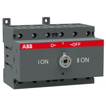 OT63F3C Switch (I-0-II) 63A, 3P, Front Drive, Without Shaft & Handle, IP20 Terminal Cover, Plate or DIN Rail Mount (1SCA105338R1001) (1SCA105338R1001)